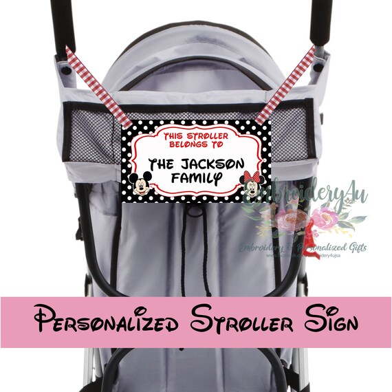 Personalized Mouse Stroller Signcustom 