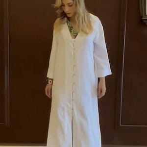GIORGIA ガーゼオーガニックコットン ペンシルシルエット ミドル丈シャツドレス