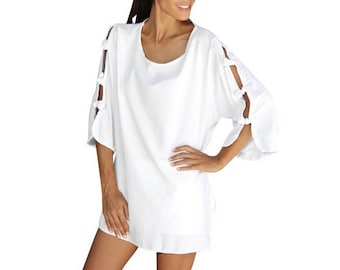 Stone Washed Organic Woven Cotton ALIKY Oversized Tunic XL