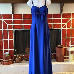 Royal Crepe Lined Studded Strappy  BETSY Cocktail Long Pencil Gown