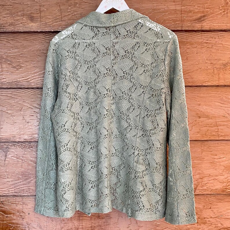 SOFIA Organic Baumwolle Cotton Lace Leaf Pattern Attire Jacket image 12