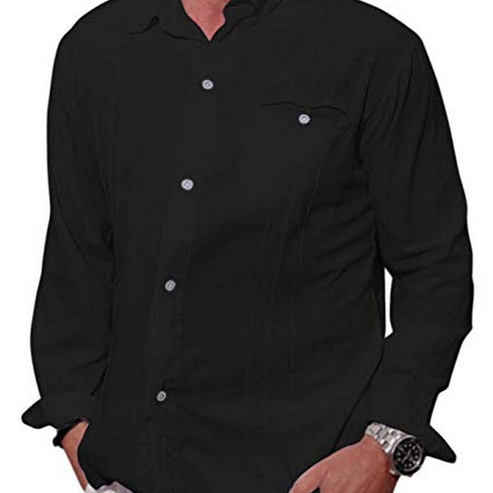 RONNY Organic Gauze Cotton Button Down Long Sleeves Men's Etsy