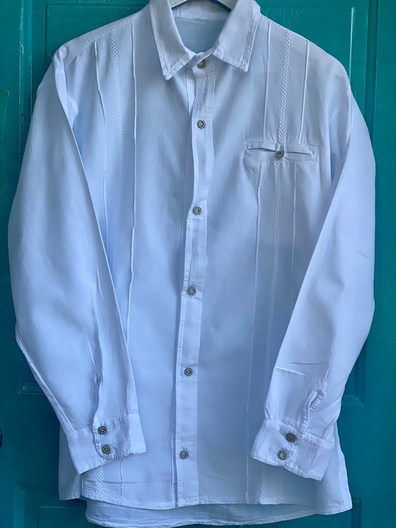 RONNY Organic Gauze Cotton Button Down Long Sleeves Men's Etsy