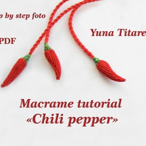 Macrame tutorial "Chili Pepper"