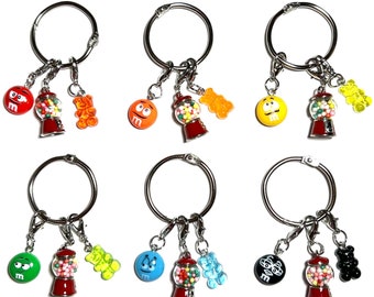 Candy Themed Charms, Stitch Markers, Zipper Pulls, Bubblegum Machine, M&M Candy Charms, Gummy Bear Charms, Bag Charms