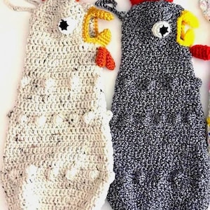 Chicken Plastic Bag Holders, Several Colors to Choose From, Grocery Bag Holder, Crocheted Chicken, Housewarming Gift, Hostess Gift