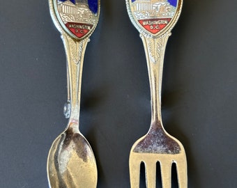 US Capitol Collector Pins, Spoon and Fork, Vintage Spoon and Fork Pins