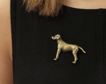 Brass dog brooch. Silver dog brooch. Dog brooch. Handmade brooch. Golden dog. Dog lover. Gift for her. Gift for him.