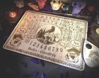 Ouija board "Creepy Crows" occult paganism wicca divination magic witchcraft medium occultism spiritism spell  pagan symbolism satanism