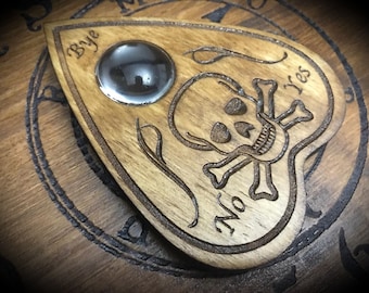 Engraved Wooden Planchette for Ouija Board "The Death" - esotericism paganism pagan witch witchcraft wicca ouijaboard ouijaplanchette