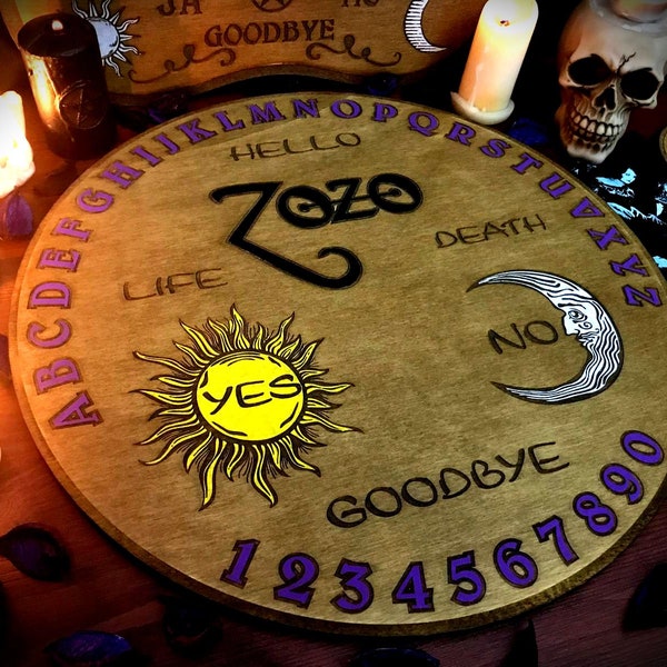 Ouija Board "Zozo" -- Okkultismus Heidentum Wicca Weissagung Kommunikation Magie Hexerei Medium Spiritismus Satanismus Dämonengeister