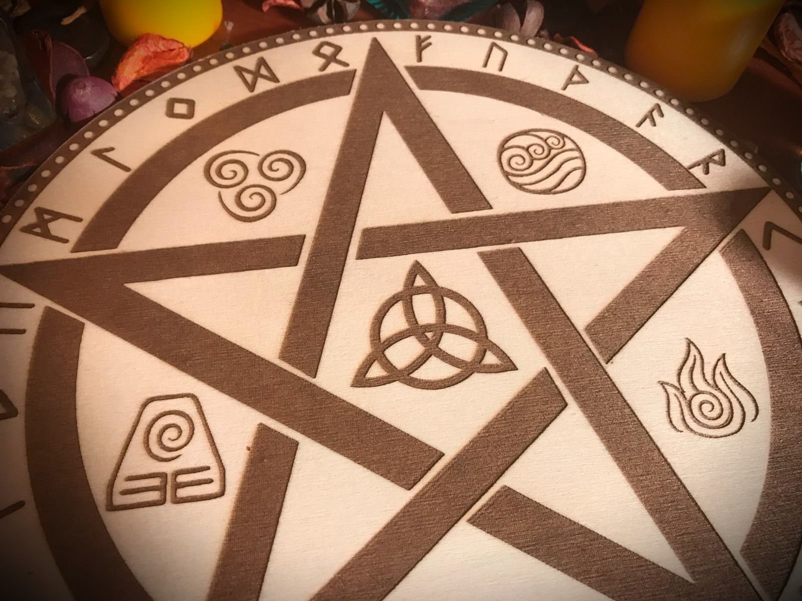 Dawapara Oude Hebreeuwse Esoterische Tetragrammaton Pentagram Naam van God Hanger Ketting Zegening Sieraden voor Mannen, Roestvrij staal, Geen steen