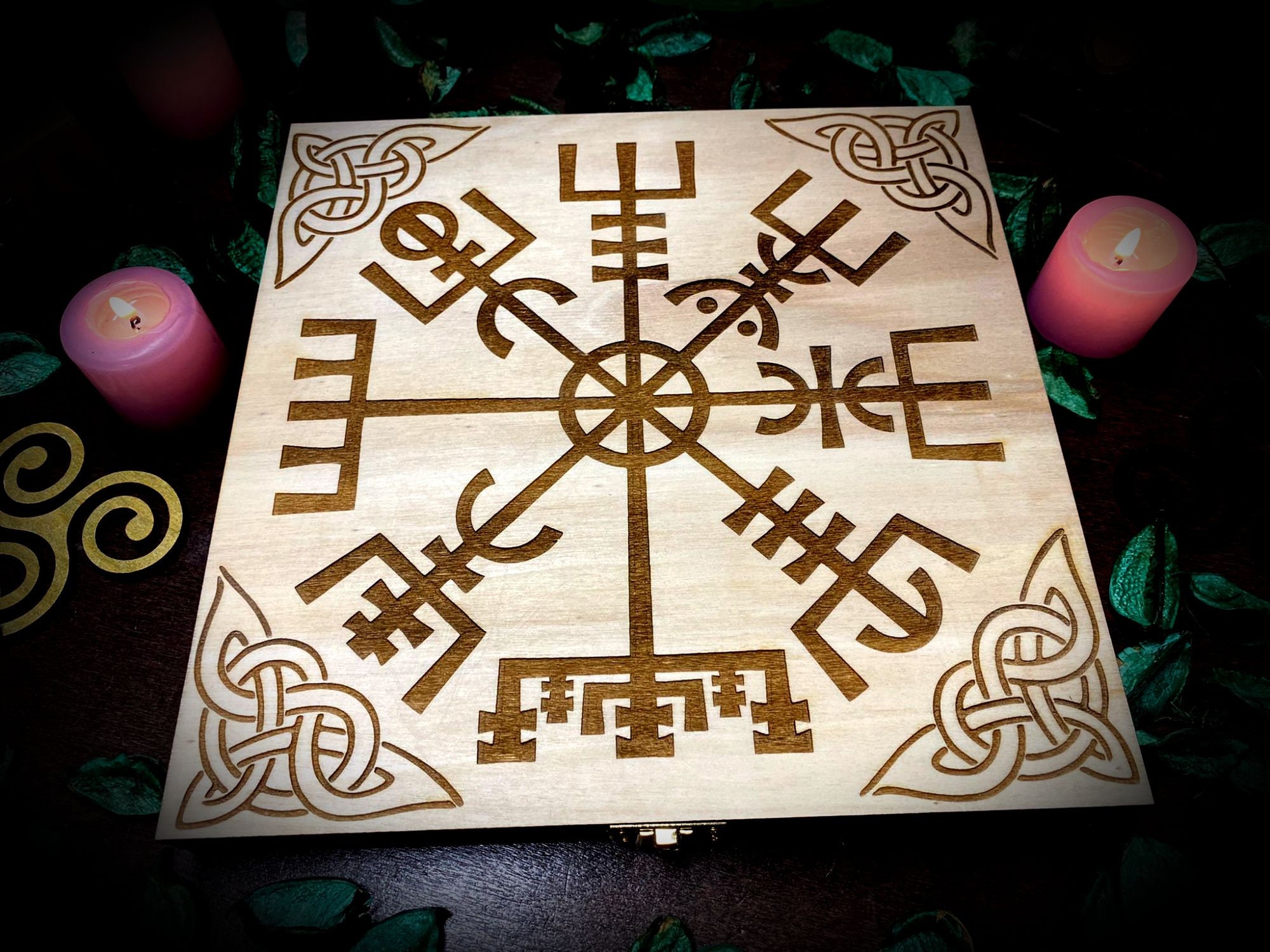 Futhark Runes Set With Casket Paganism Pagan Witch - Etsy