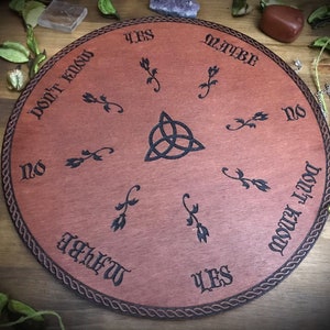 Laser engraved Pendulum Board - occult paganism wicca divination magic witchcraft medium divining dowsing