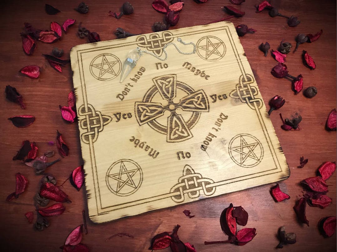 Divining Board Laser Engraved Pendulum Board - Occult Paganism Wicca Divination Magic ...