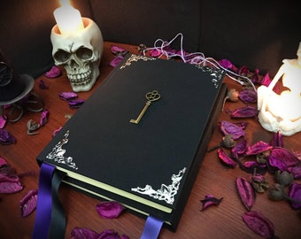 Book of Shadows / Diary "Magic Key Black Version" paganism pagan symbolism wicca wizardry handmade witch diary sketchbook journal witchcraft