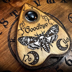 Engraved Wooden Planchette for Ouija Board "Death's Head Moth"  esotericism paganism pagan witch witchcraft wicca ouijaboard ouijaplanchette