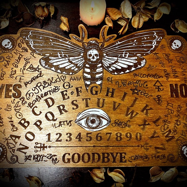 Ouija Board "New Death's Head Moth" -- occult paganism wicca divination witchcraft medium occultism spiritism spell pagan magick witchy