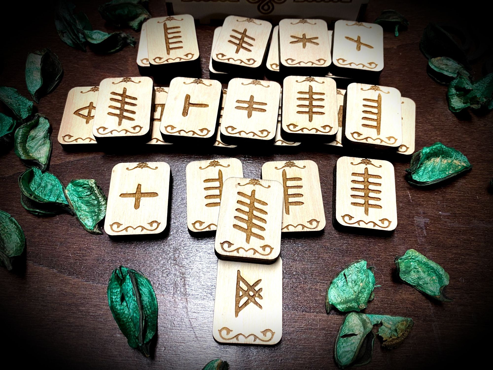 Ogham Inscriptions Runes Ogham Runes Set With Box tree of Life Paganism | Etsy