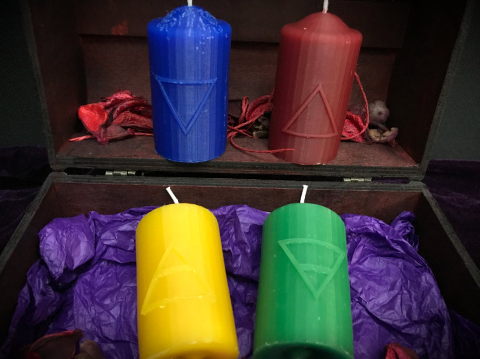 Candles with Four Elements Symbolism paganism wicca wizardry Etsy