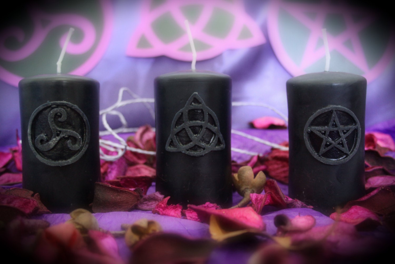 Candles with Pagan Symbolism paganism wicca wizardry Etsy