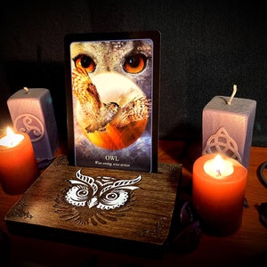 Base para "Búho Nocturno" Tarot / Oráculo - Wicca Wicca Brujería Bruja Tarot Pagano Pirografía Pagana Búho Noche Noche Noche Fin de Presa