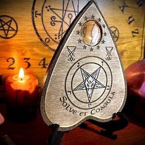 Engraved Wooden Planchette for Ouija Board "Sigil of Baphomet" satanism paganism pagan witch witchcraft wicca ouijaboard ouijaplanchette