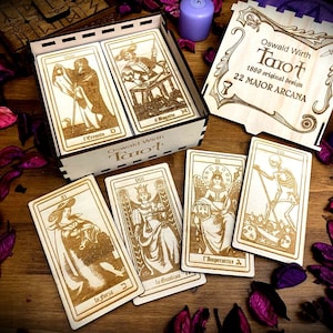 22 Arcani Maggiori in legno di Oswald Wirth -- tarocchi, carte, wicca, wiccan, paganesimo, strega, stregoneria, divinazione, pagano, lettura