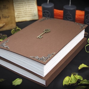 Book of Shadows / Diary &quot;Magic Key&quot; paganism pagan symbolism wicca wizardry handmade witch diary sketchbook blank journal