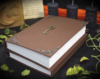Book of Shadows / Diary "Magic Key" paganism pagan symbolism wicca wizardry handmade witch diary sketchbook blank journal