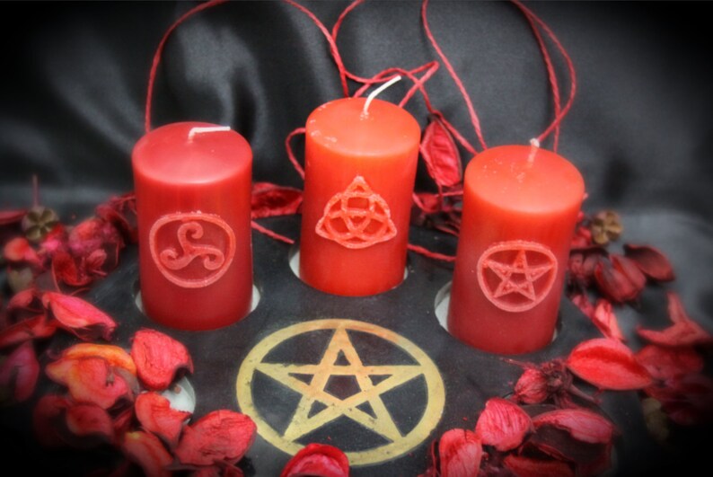 Candles with Pagan Symbolism paganism wicca wizardry Etsy