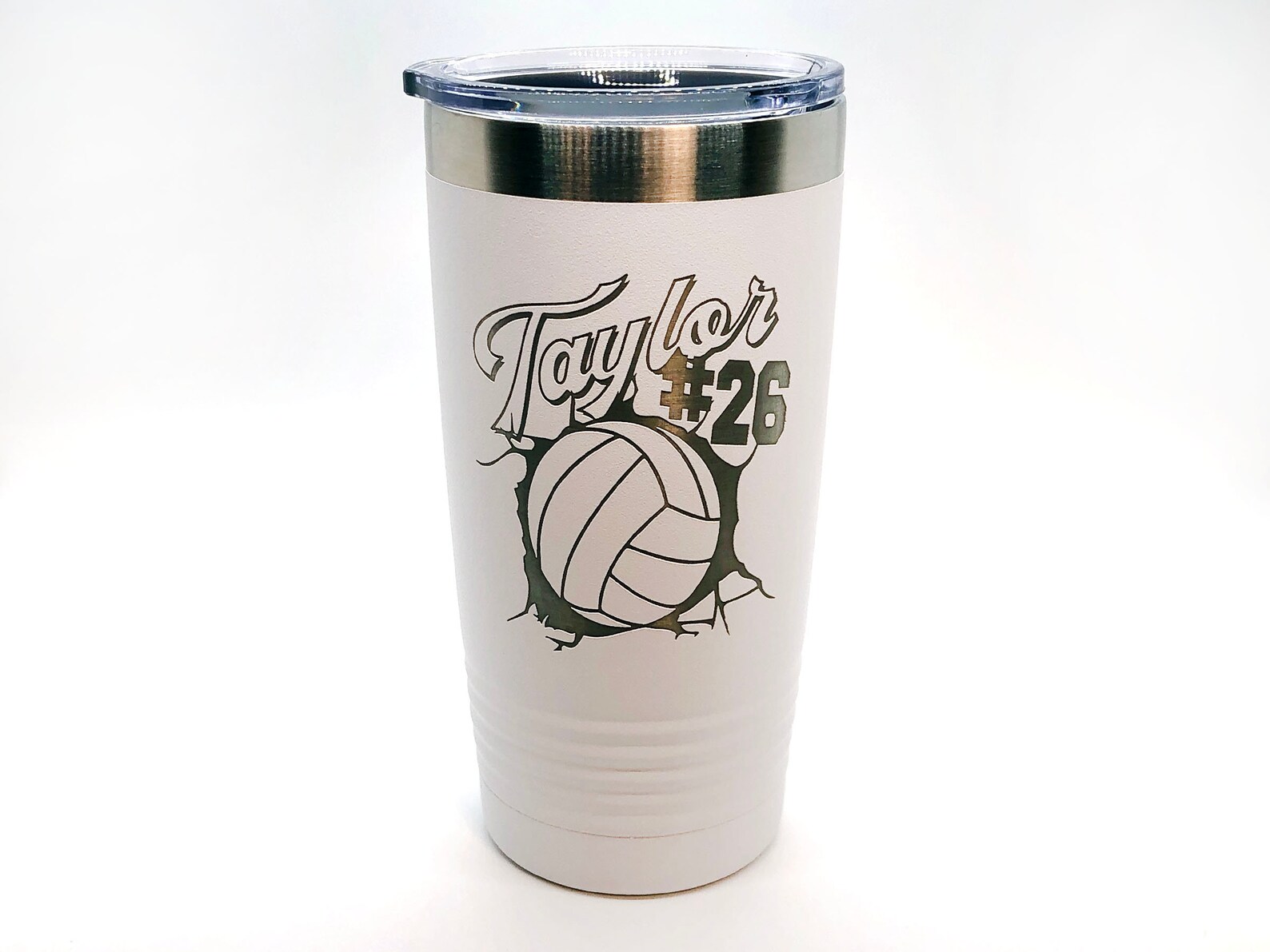 Volleyball Theme Insulated Tumbler Laser Engraved. Volleyball Etsy