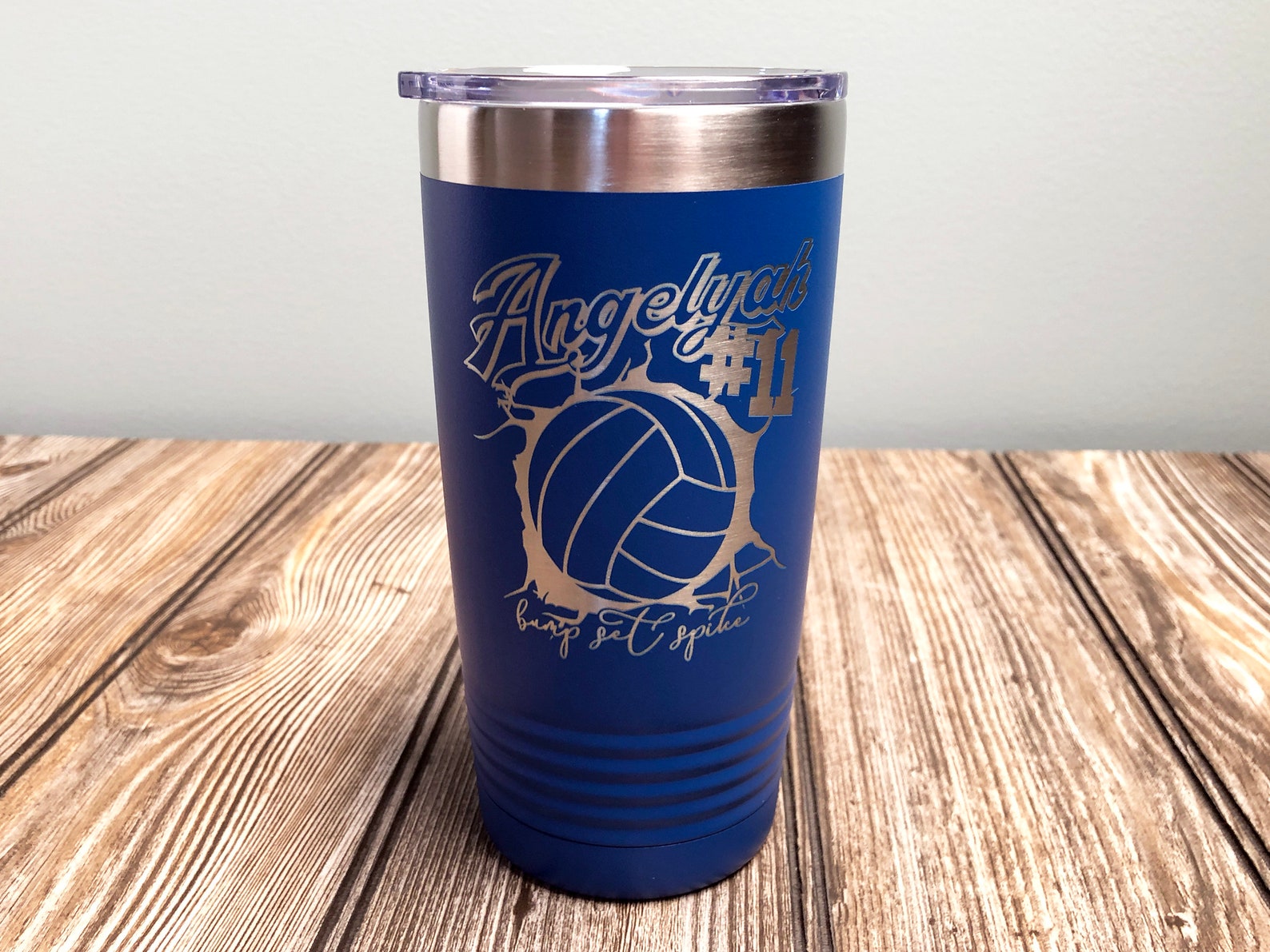 Volleyball Theme Insulated Tumbler Laser Engraved. Volleyball Etsy