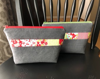 flat bottom makeup bolsa