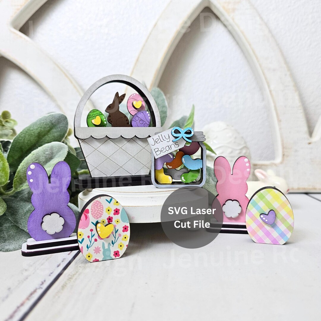 Tiny Easter Shelf Sitter SVG Laser Cut File Set for Glowforge or Laser ...