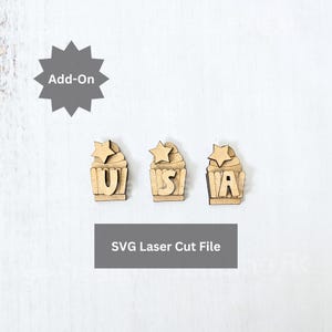Dodatek: Patriotyczne babeczki SVG plik do cięcia laserowego dla Glowforge lub plotera laserowego, mały wymienny stojak na ciasto, dekoracja tacki piętrowej na 4 lipca