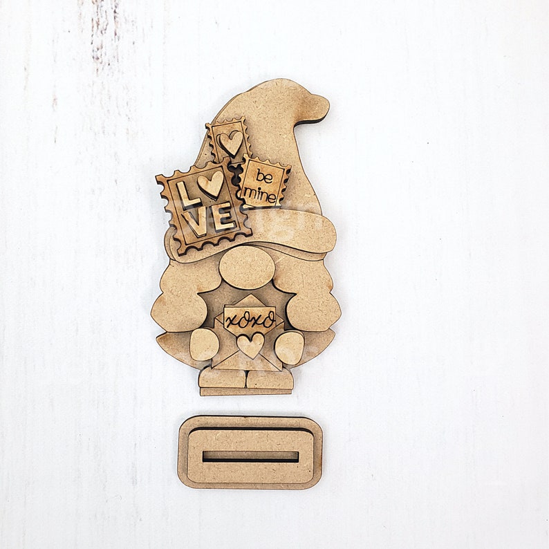 Valentine Gnome SVG Laser Cut File for Laser Cutter or Glowforge, 4 ...