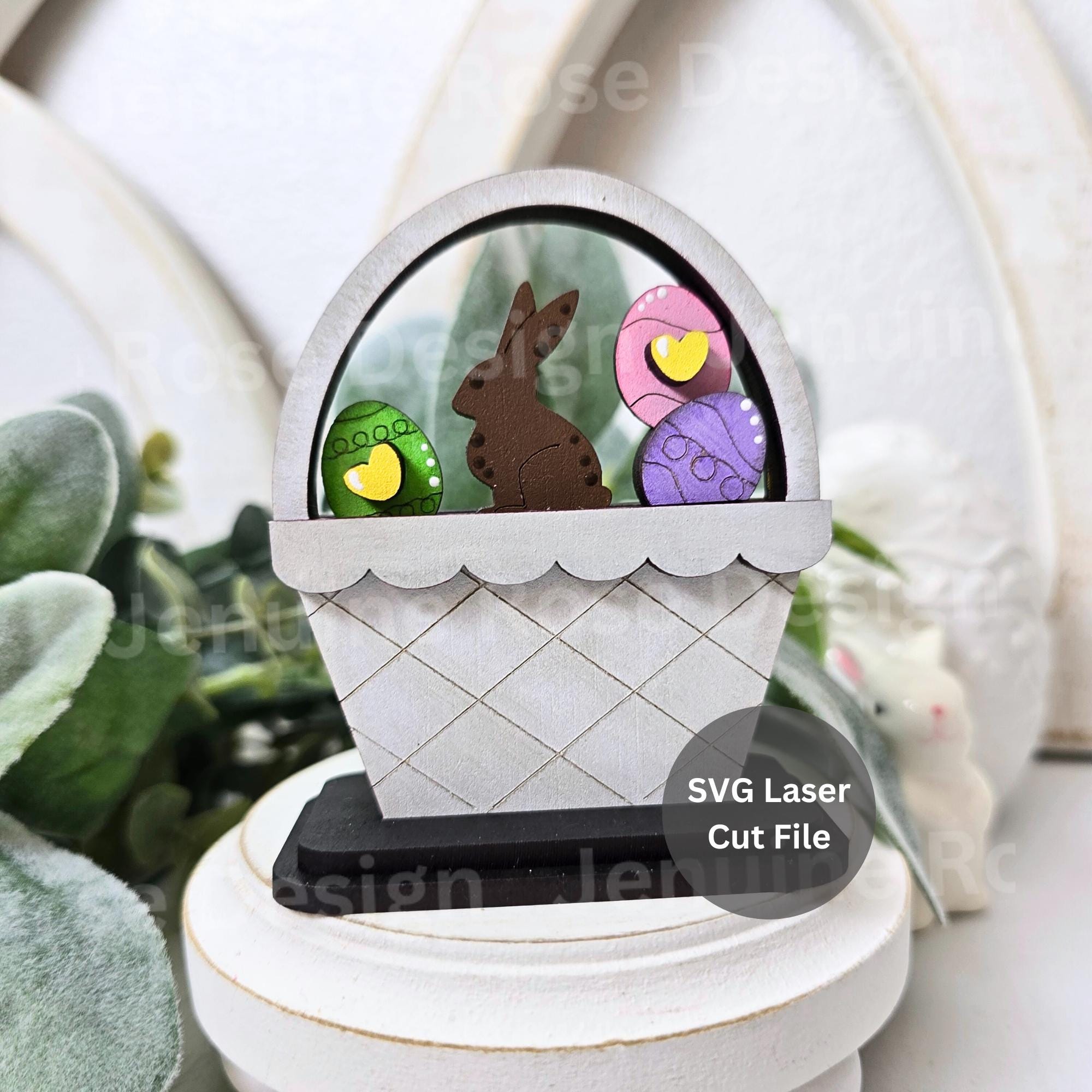 Tiny Easter Basket SVG Laser Cut File for Glowforge or Laser Cutter, 3 ...