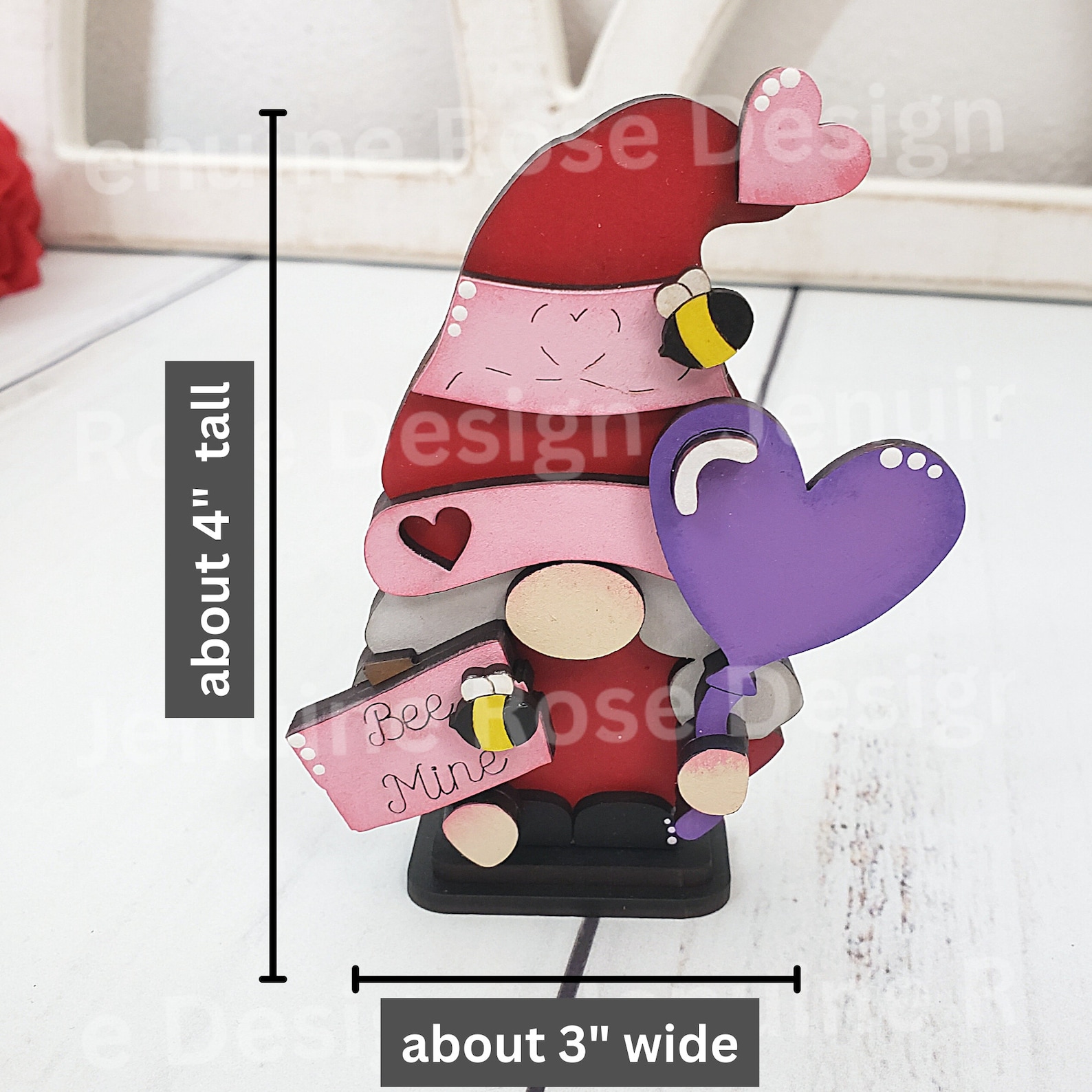 Bee Mine Valentine Gnome SVG Laser Cut File for Laser Cutter or ...