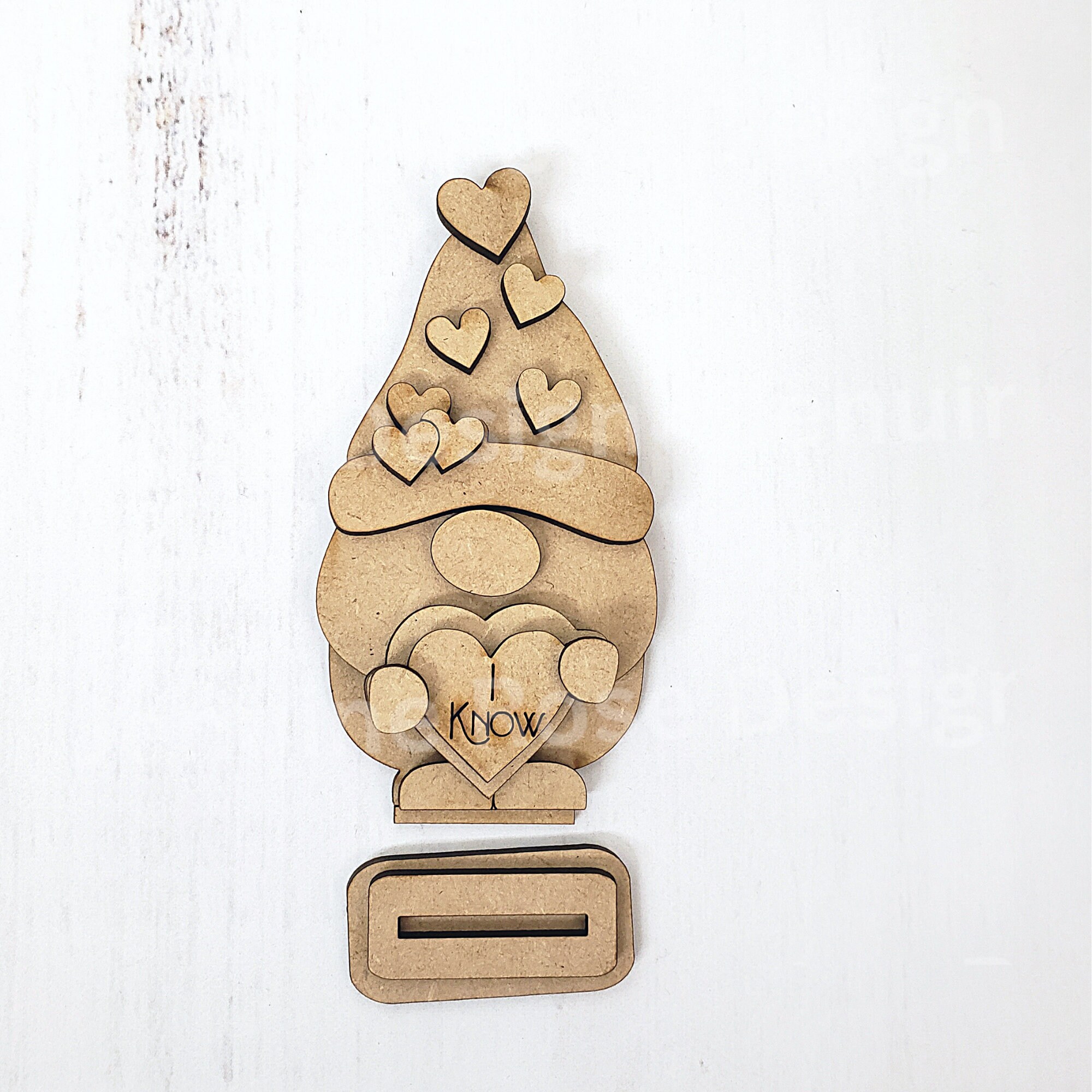 Valentine Gnome SVG Laser Cut File for Laser Cutter or Glowforge, 4 ...