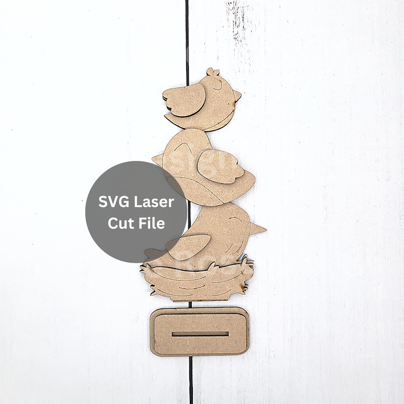 Spring Bird Stack SVG Laser Cut File for Laser Cutter or Glowforge ...