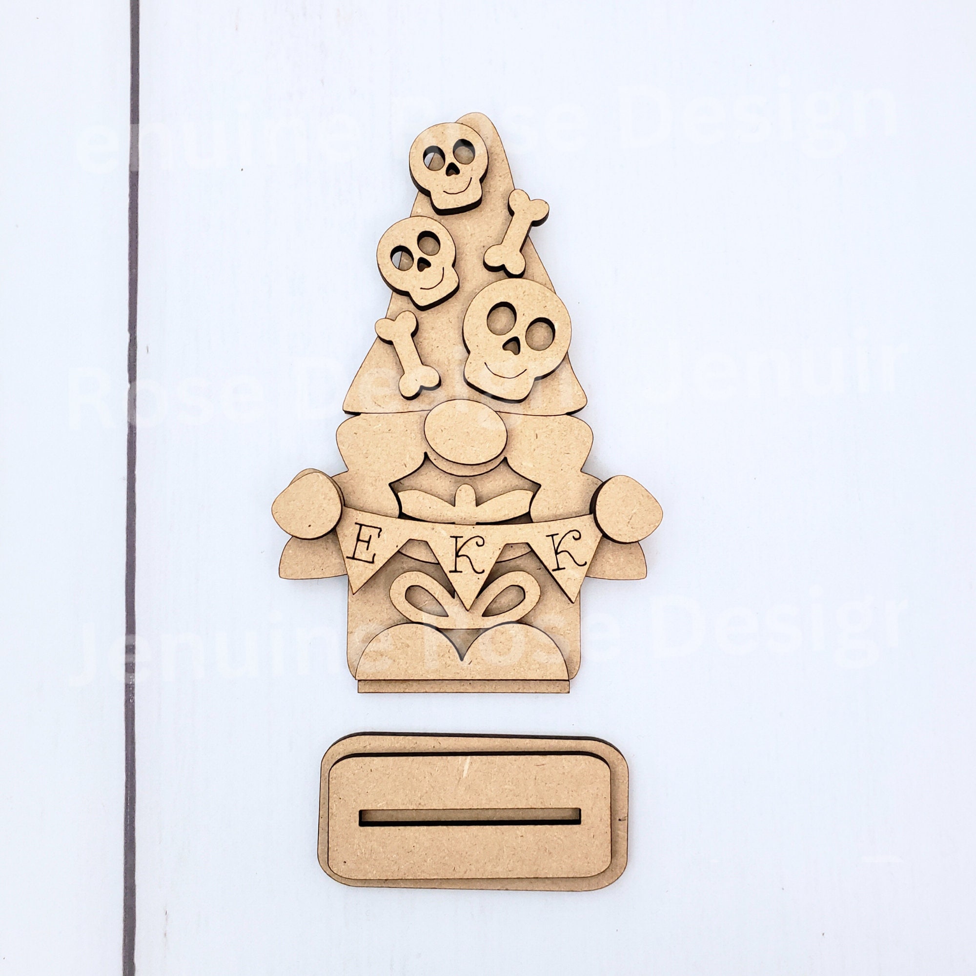 Skeleton Girl Gnome SVG Laser Cut File for Glowforge or Laser Cutter ...
