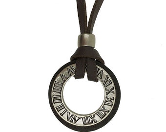 Vintage Rome Genuine Leather Maxi Necklace for Men and Women - Statement Necklaces & Pendants