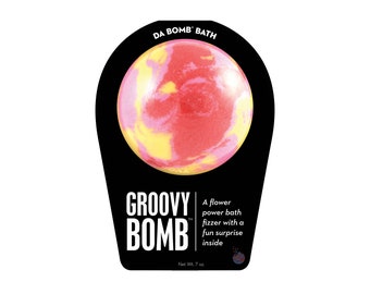 Groovy Bomb, Groovy Bath Bomb, Bath Bomb, Bath Fizzer, Fizzy, Relax, Groovy, Surprise Inside, Bath and Body, Flower Power