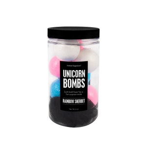 Unicorn Bombs Jar, Rainbow Sherbet, Bath Bomb, Surprise Inside, Bath Fizzers, Da Bomb, Bath and Body