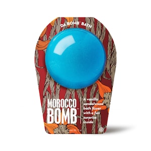 Morocco Bath Bomb, Morocco Bomb, Travel, Travel Bath Bomb, Surprise Inside, Vanilla, Sandalwood, Fizzer, Da Bomb
