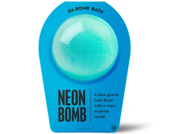 Neon Blue Bomb, Neon Blue Bath Bomb, Da Bomb, Bath Fizzer, Neon, Relax, Surprise inside, Bath and Body, Handmade