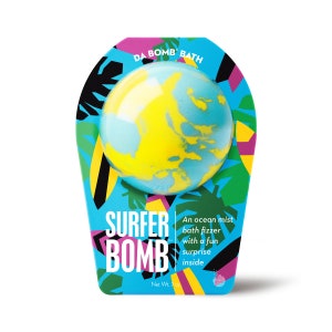 Surfer Bomb™ - Sun & Sand, Summer Bath Bomb, Surprise Inside, Ocean Mist, Fizzer, Da Bomb