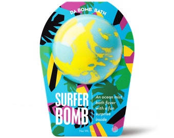 Surfer Bomb™ - Sun & Sand, Summer Bath Bomb, Surprise Inside, Ocean Mist, Fizzer, Da Bomb