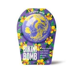 Bikini Bomb™ - Sun & Sand, Summer Bath Bomb, Surprise Inside, Piña Colada, Fizzer, Da Bomb
